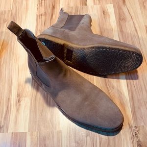 All saints Tan suede boots 11